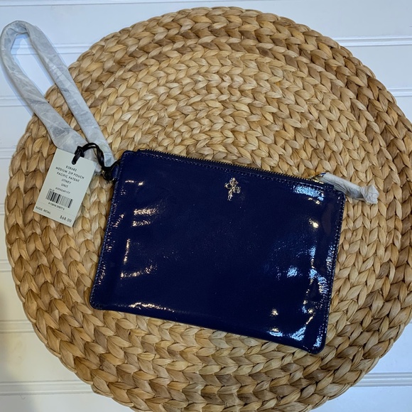 Cole Haan Handbags - Cole Haan Medium Zip Pocket Pacific Patent Blue